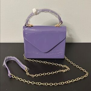 3am Forever Lavender Mini Bag with Gold Chain. NWT